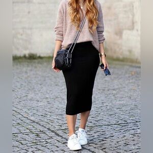 WHBM Black Passporter Skirt